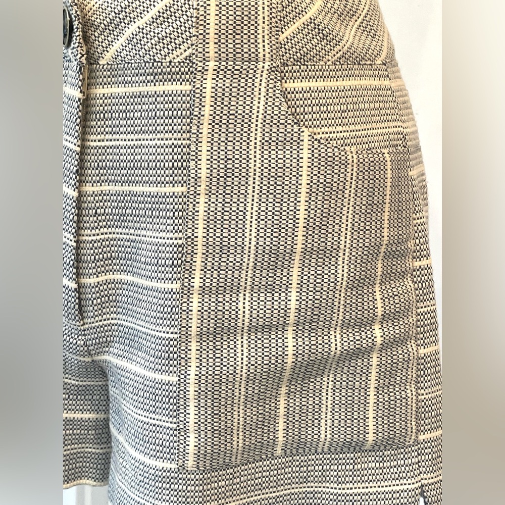 INTERMIX High Waist Contrasting Striped Shorts, grey, cotton blend, pockets, S - Picture 5 of 11